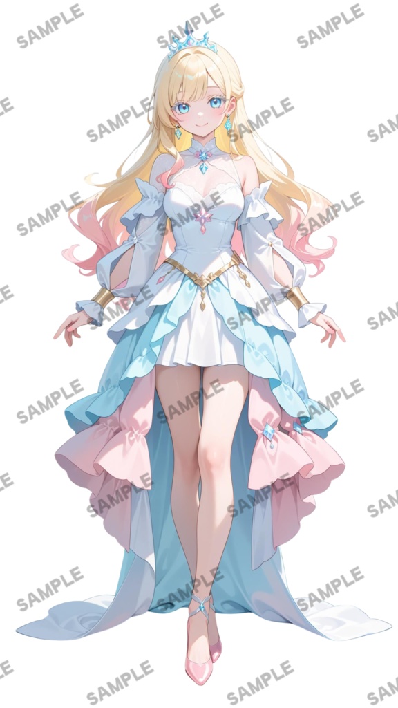 【1点限定 キャラクター】立ち絵素材233 ホワイトプリンセス