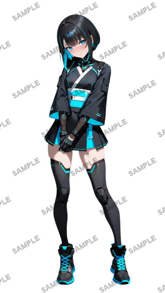 【1点限定 キャラクター】商用OK・表情・ポーズ差分6種・三面図付き 立ち絵素材273