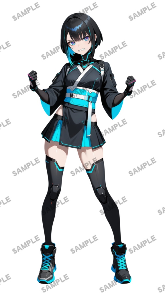 【1点限定 キャラクター】商用OK・表情・ポーズ差分6種・三面図付き 立ち絵素材273