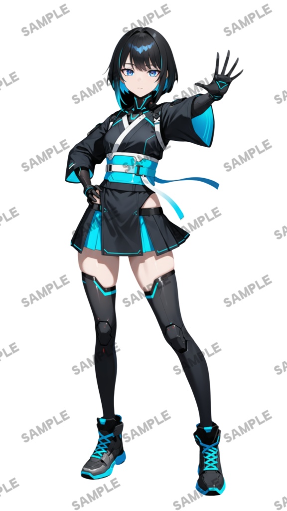 【1点限定 キャラクター】商用OK・表情・ポーズ差分6種・三面図付き 立ち絵素材273