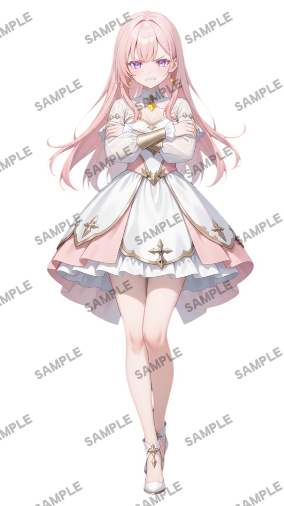 【1点限定 キャラクター】商用OK・表情・ポーズ差分6種・三面図付き 立ち絵素材274