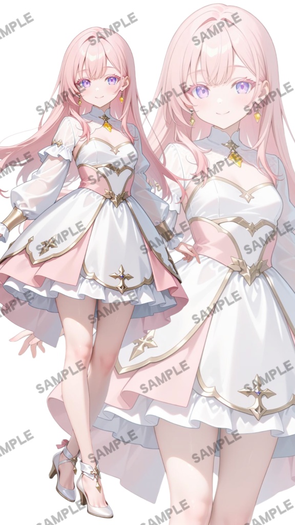 【1点限定 キャラクター】商用OK・表情・ポーズ差分6種・三面図付き 立ち絵素材274