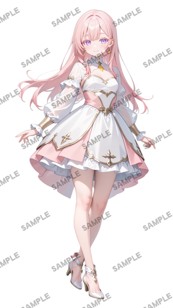 【1点限定 キャラクター】商用OK・表情・ポーズ差分6種・三面図付き 立ち絵素材274