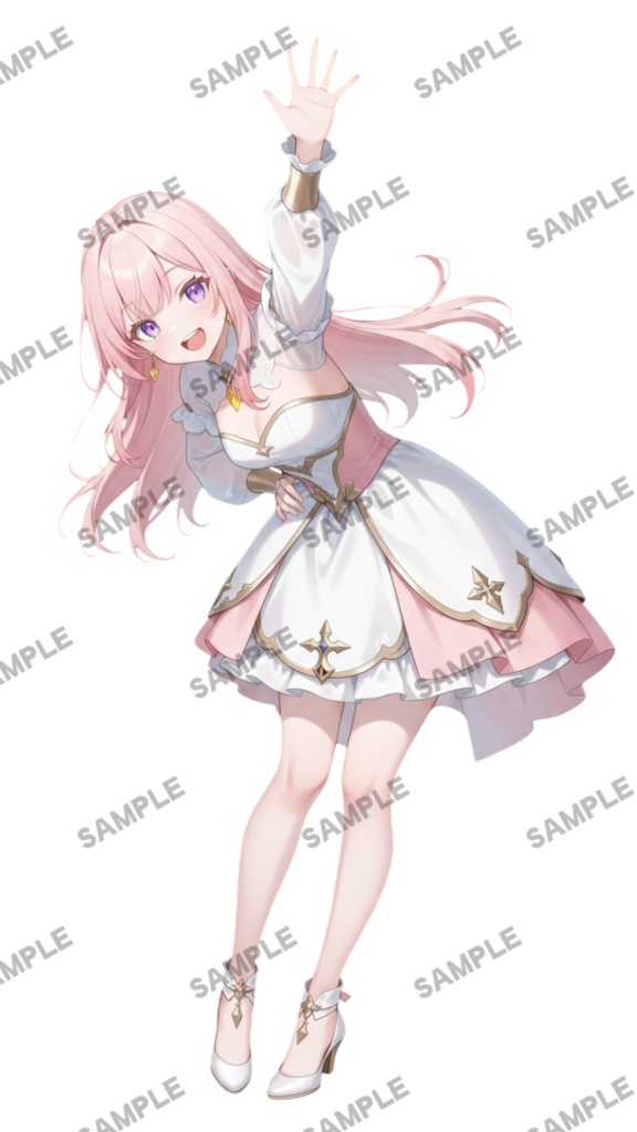 【1点限定 キャラクター】商用OK・表情・ポーズ差分6種・三面図付き 立ち絵素材274