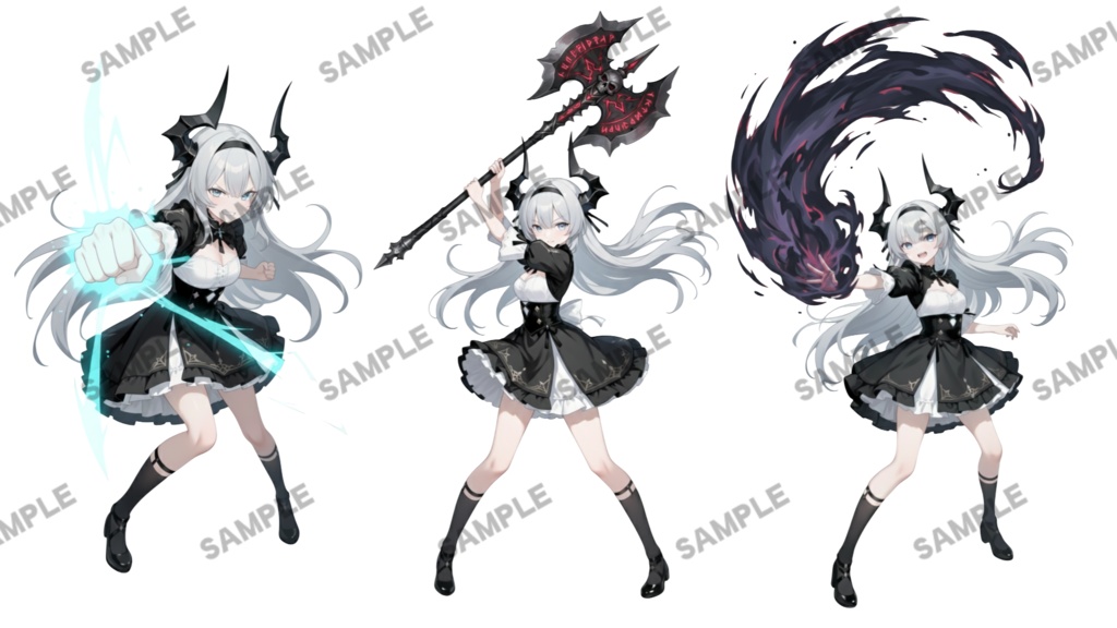 【商用利用OK 表情差分あり 負傷・ロスト・戦闘差分付き】立ち絵素材280