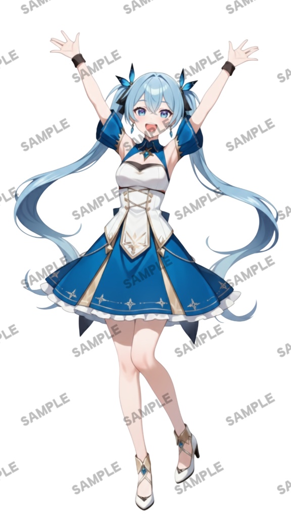 【1点限定 キャラクター】商用OK・表情ポーズ差分6種 立ち絵素材293