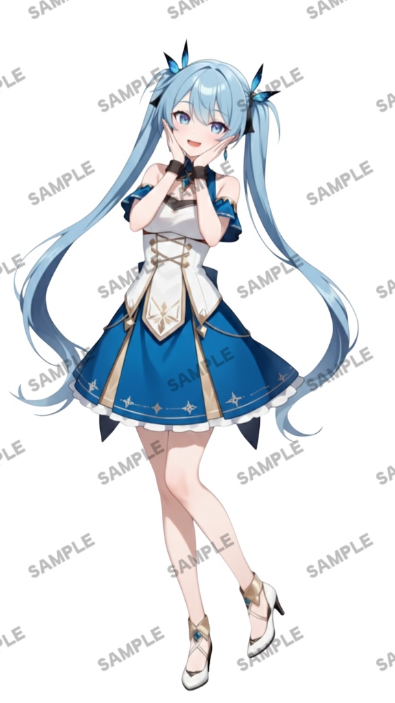 【1点限定 キャラクター】商用OK・表情ポーズ差分6種 立ち絵素材293