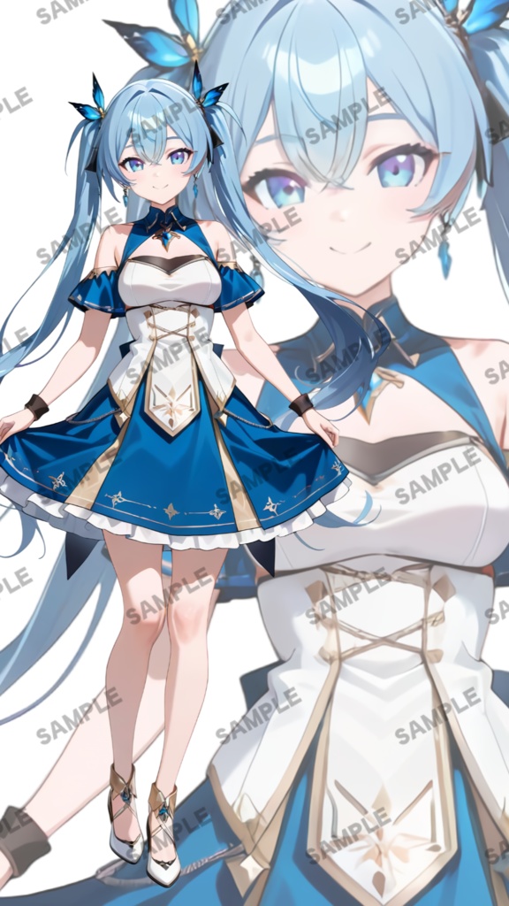 【1点限定 キャラクター】商用OK・表情ポーズ差分6種　立ち絵素材293