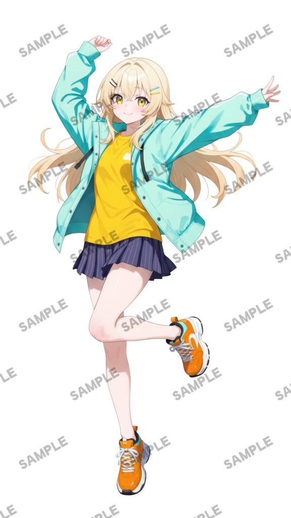 【1点限定 キャラクター】商用OK・表情ポーズ差分6種 立ち絵素材295