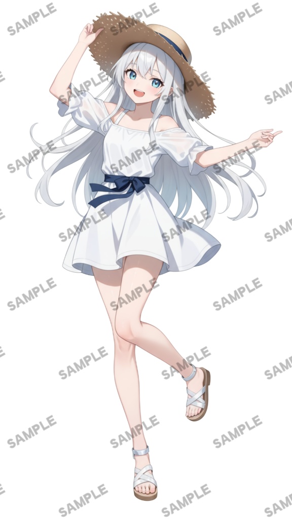 【1点限定 キャラクター】商用OK・表情ポーズ差分6種 立ち絵素材299