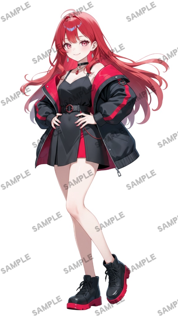 【1点限定 キャラクター】商用OK・表情ポーズ差分6種 立ち絵素材304