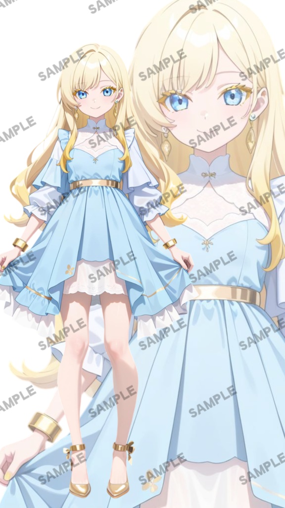 【1点限定 キャラクター】商用OK・表情ポーズ差分6種 立ち絵素材308