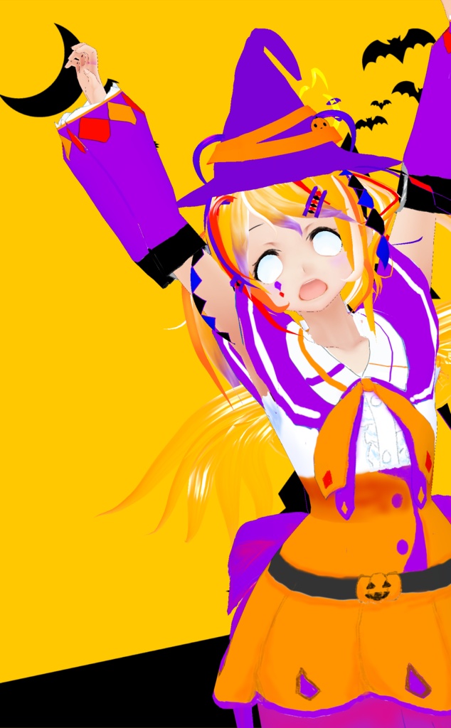 【cluster向けアバター】ハロナ・スクワッシュ2022魔女っ子edition(VRM)