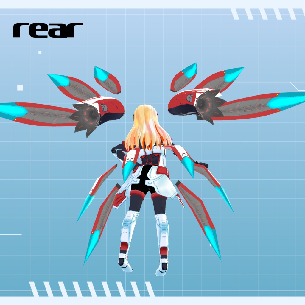 【VRoidヘアアイテム】支援ユニットREVIVE-リバイブ-