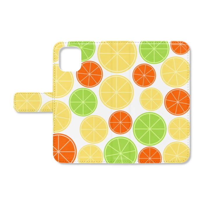 ぎっしり柑橘系　手帳型iPhoneケース