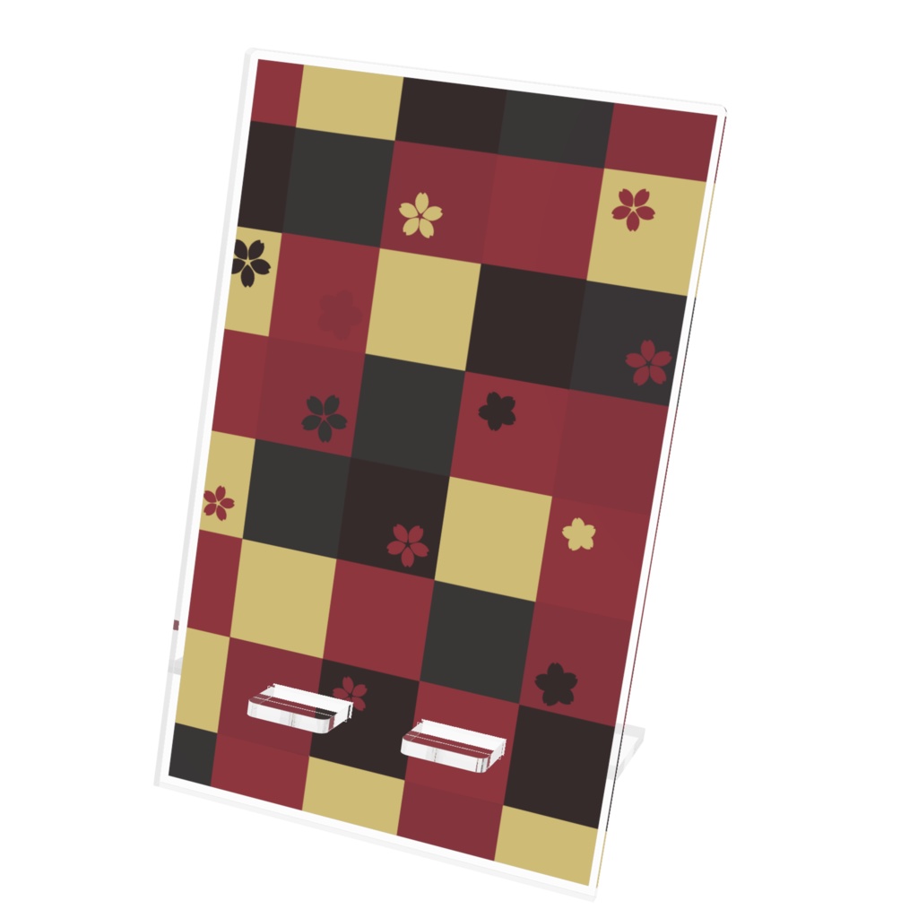 加州清光イメージ市松模様 アクリルスマホスタンド つきしょっぷ Booth