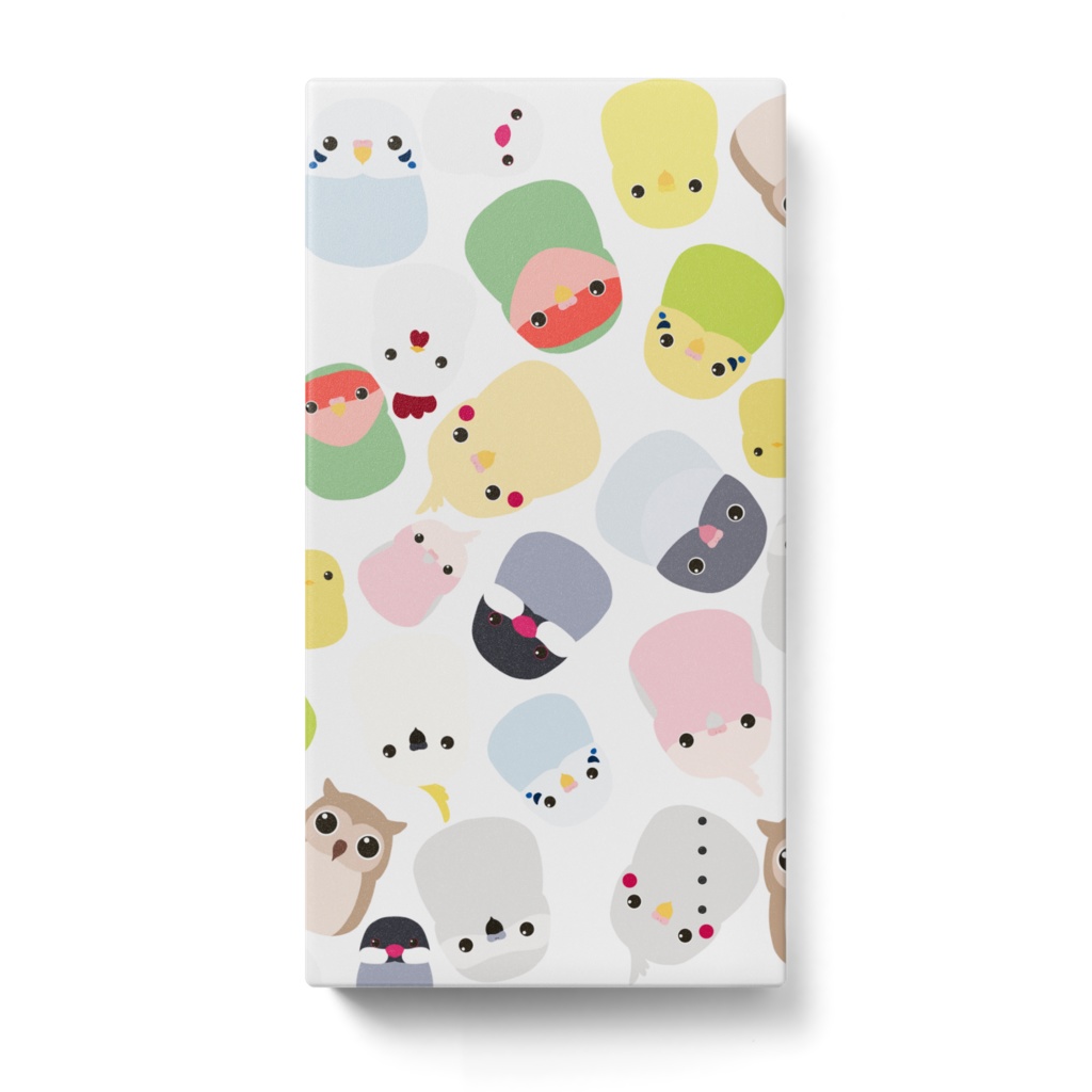 ぎっしりいろいろ小鳥たち　モバイルバッテリー