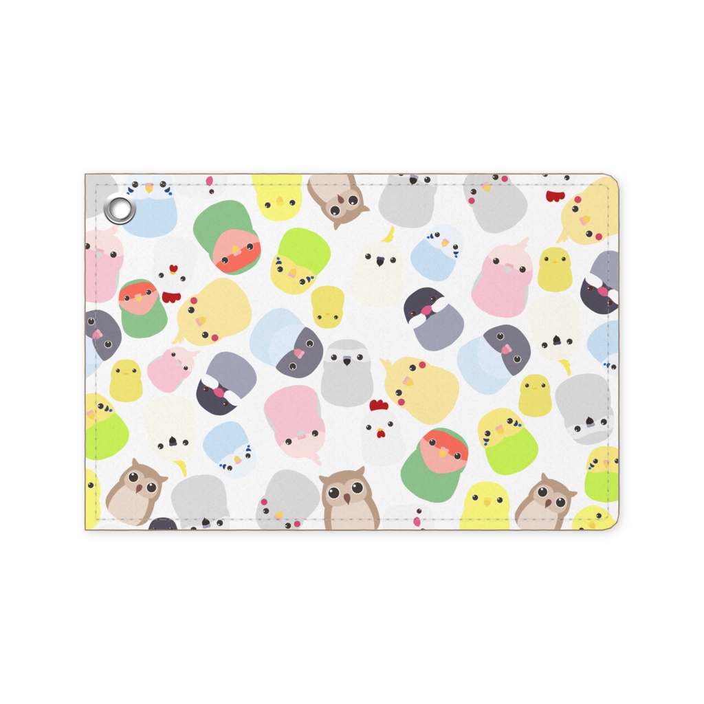 ぎっしりいろいろ小鳥たち パスケース