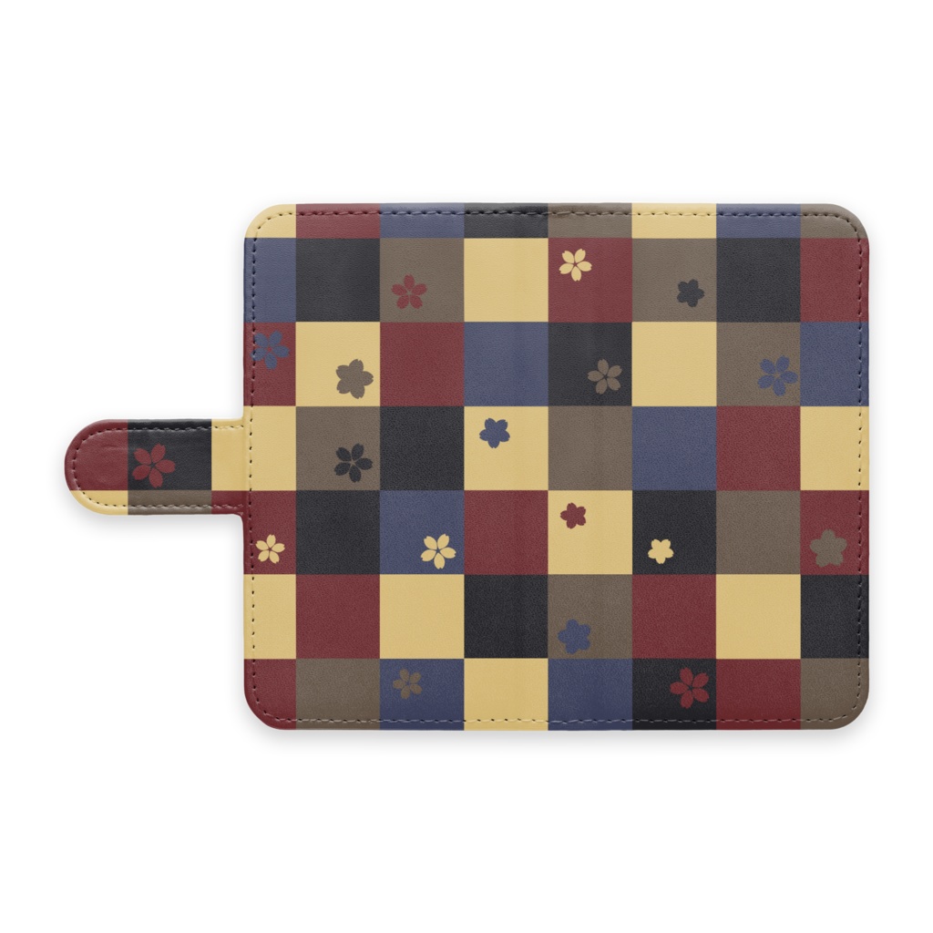 燭台切光忠イメージ市松模様 手帳型androidケース つきしょっぷ Booth