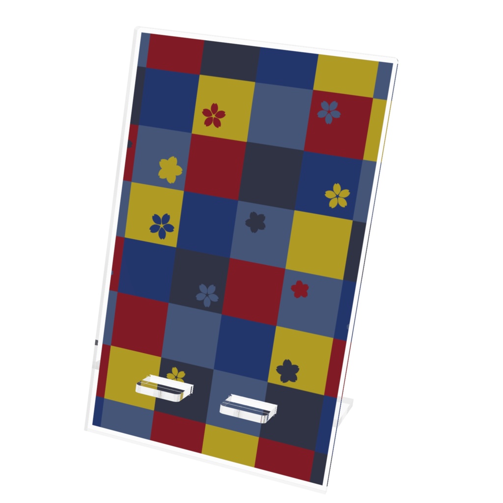 三日月宗近イメージ市松模様 アクリルスマホスタンド つきしょっぷ Booth