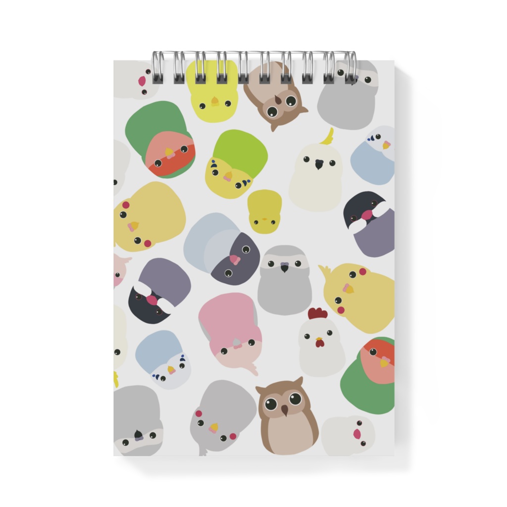 ぎっしりいろいろ小鳥たち メモ帳