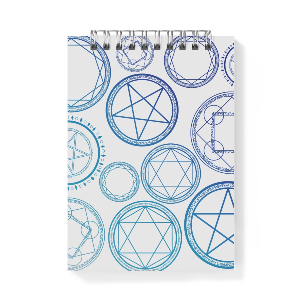 青色グラデーションの魔法陣 メモ帳