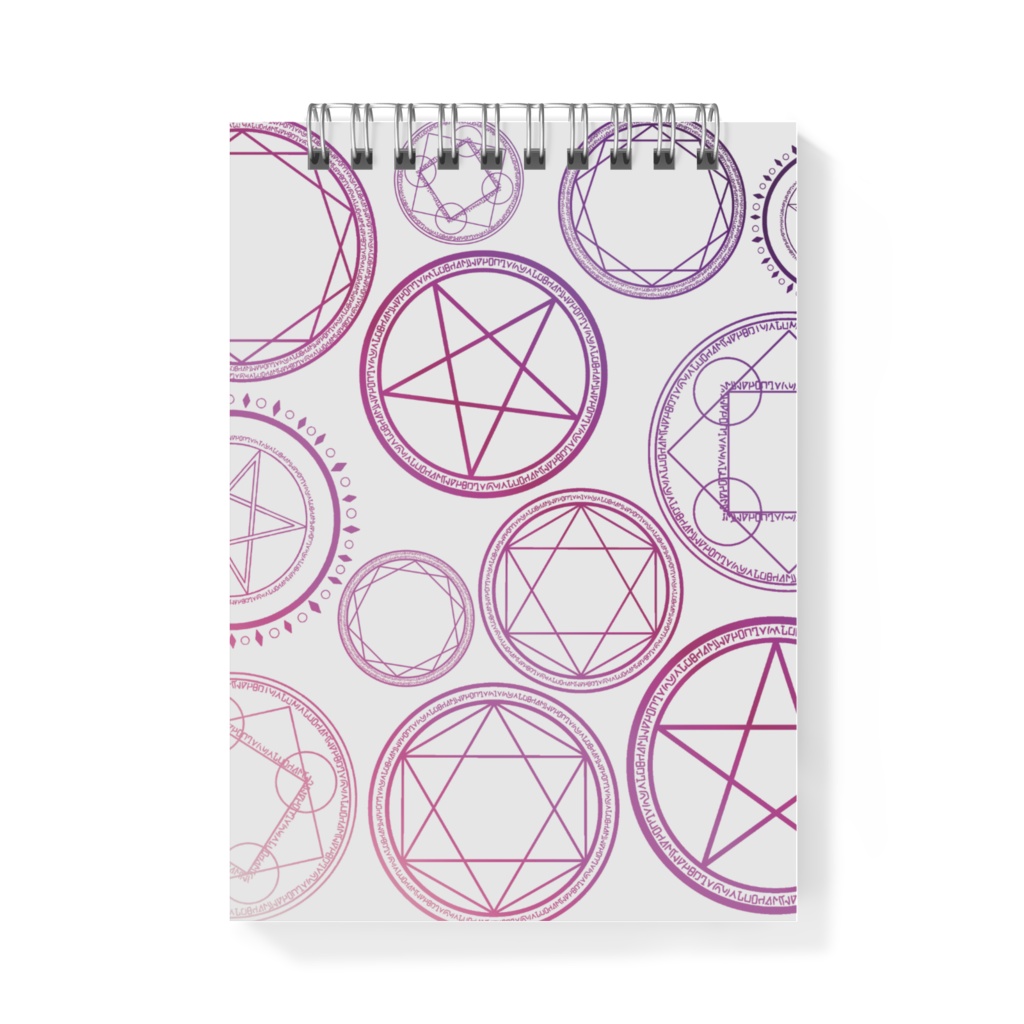 赤色グラデーションの魔法陣 メモ帳