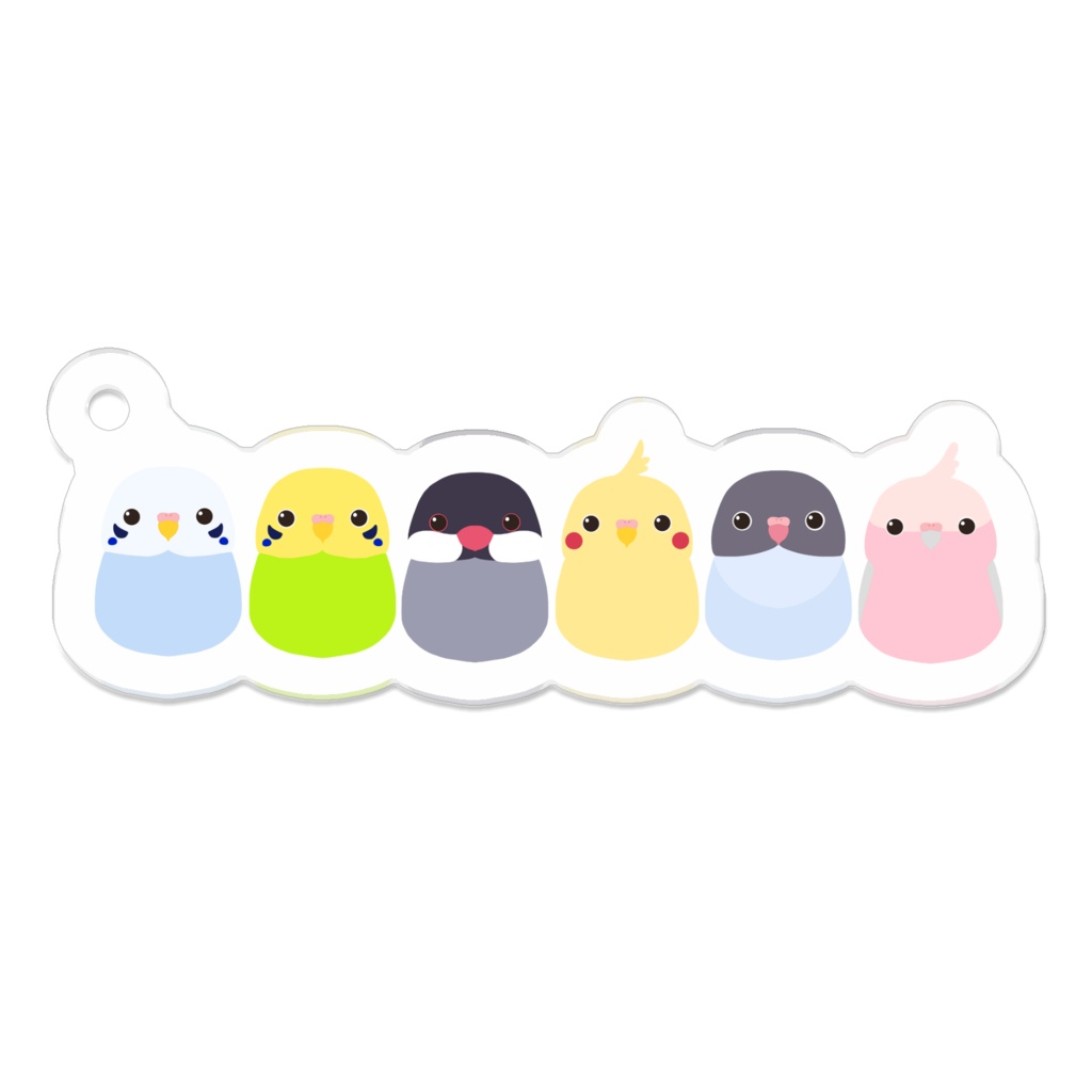 いろいろ小鳥たち　アクリルキーホルダー