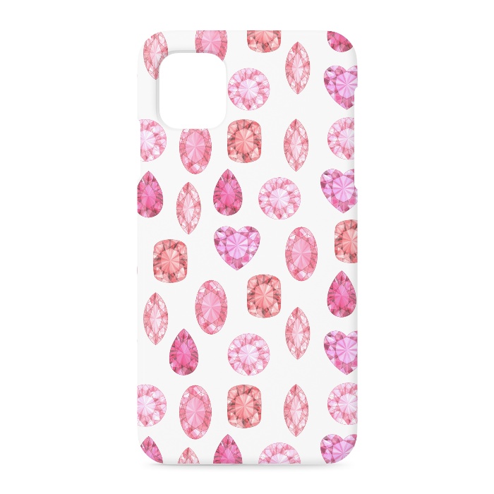 赤色とピンク色の宝石　iPhoneケース
