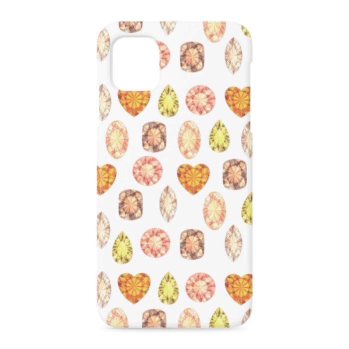 黄色とオレンジ色の宝石　iPhoneケース