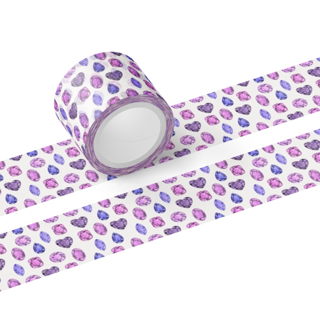 紫色の宝石 マスキングテープ