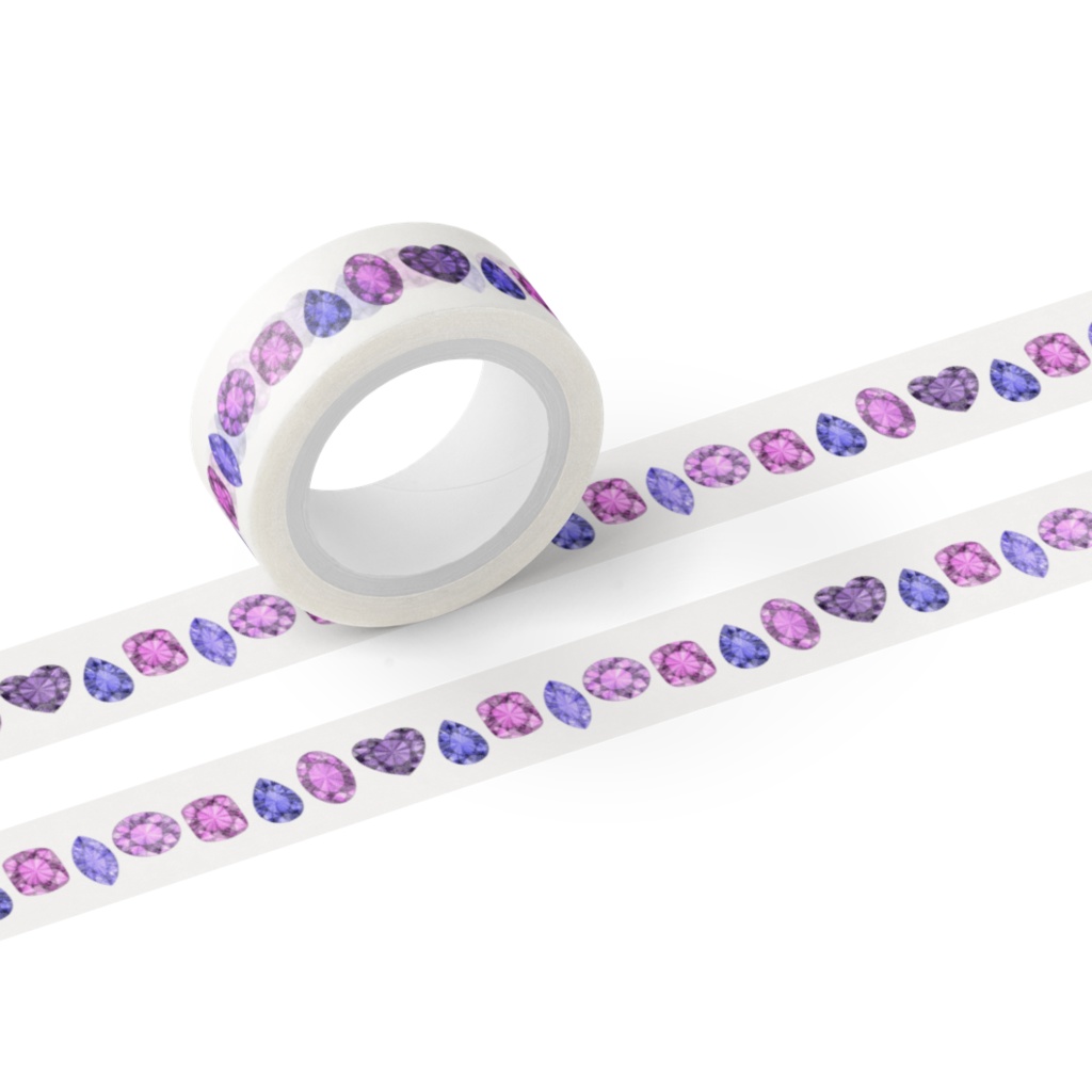 紫色の宝石 マスキングテープ