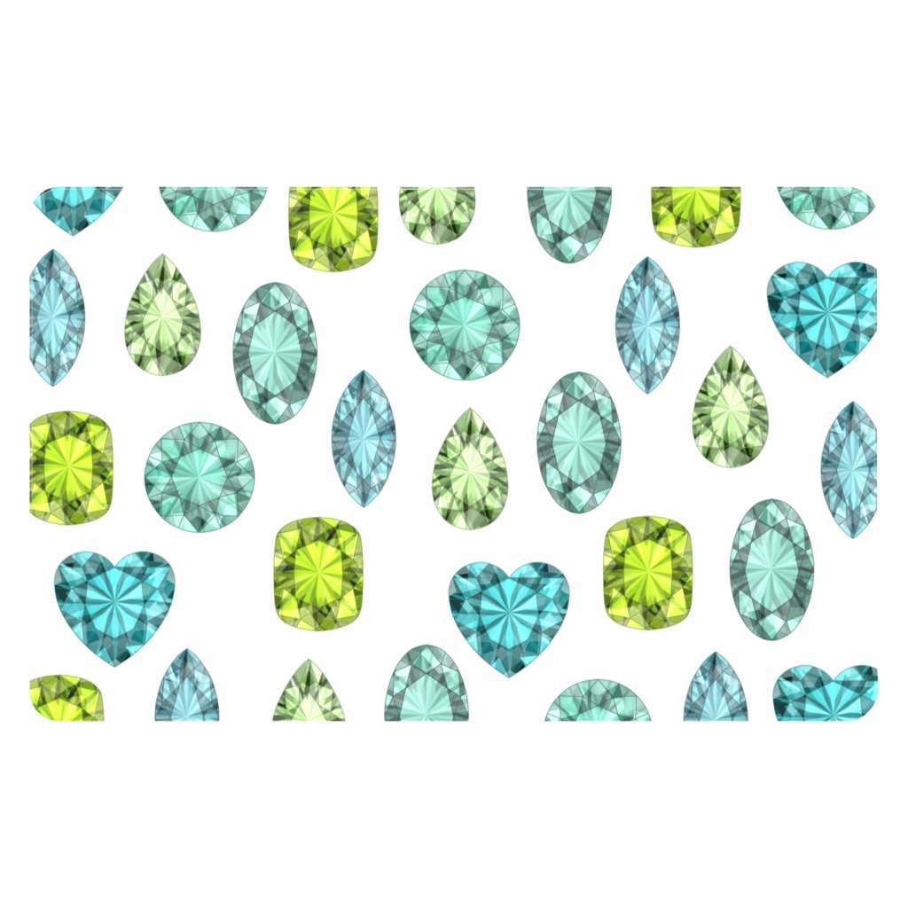 緑色の宝石 ICカードステッカー