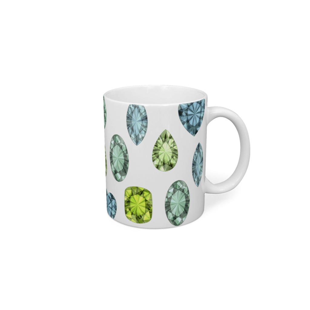 緑色の宝石　マグカップ
