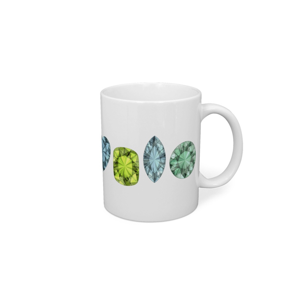 緑色の宝石　マグカップ