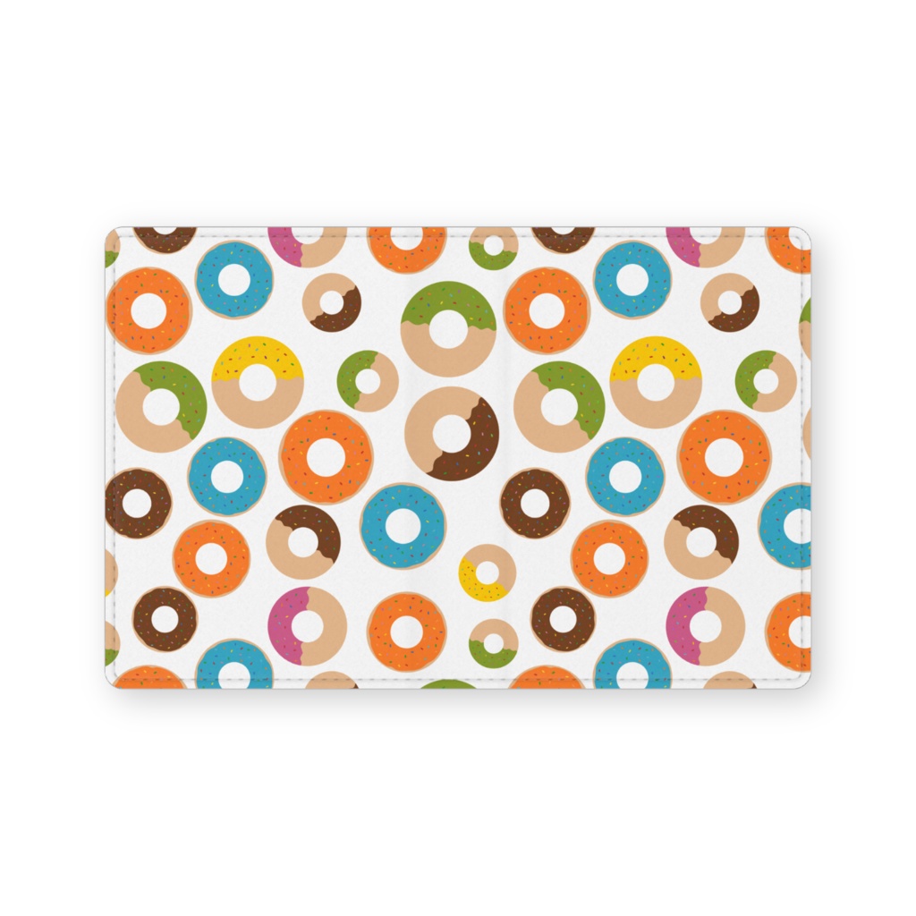 カラフルなドーナツ　レザー製名刺入れ