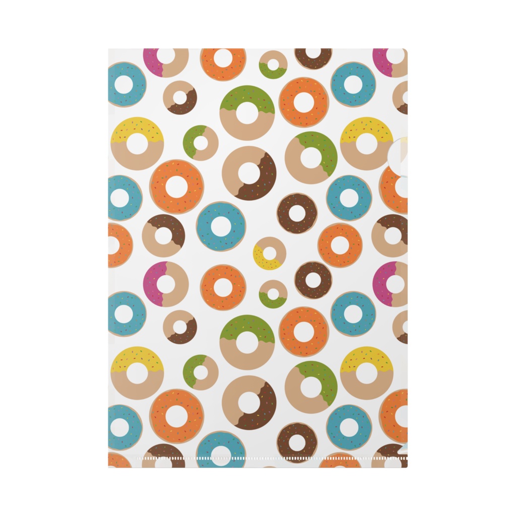 カラフルなドーナツ　クリアファイル