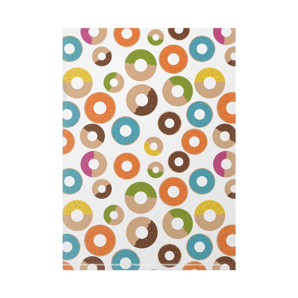 カラフルなドーナツ クリアファイル
