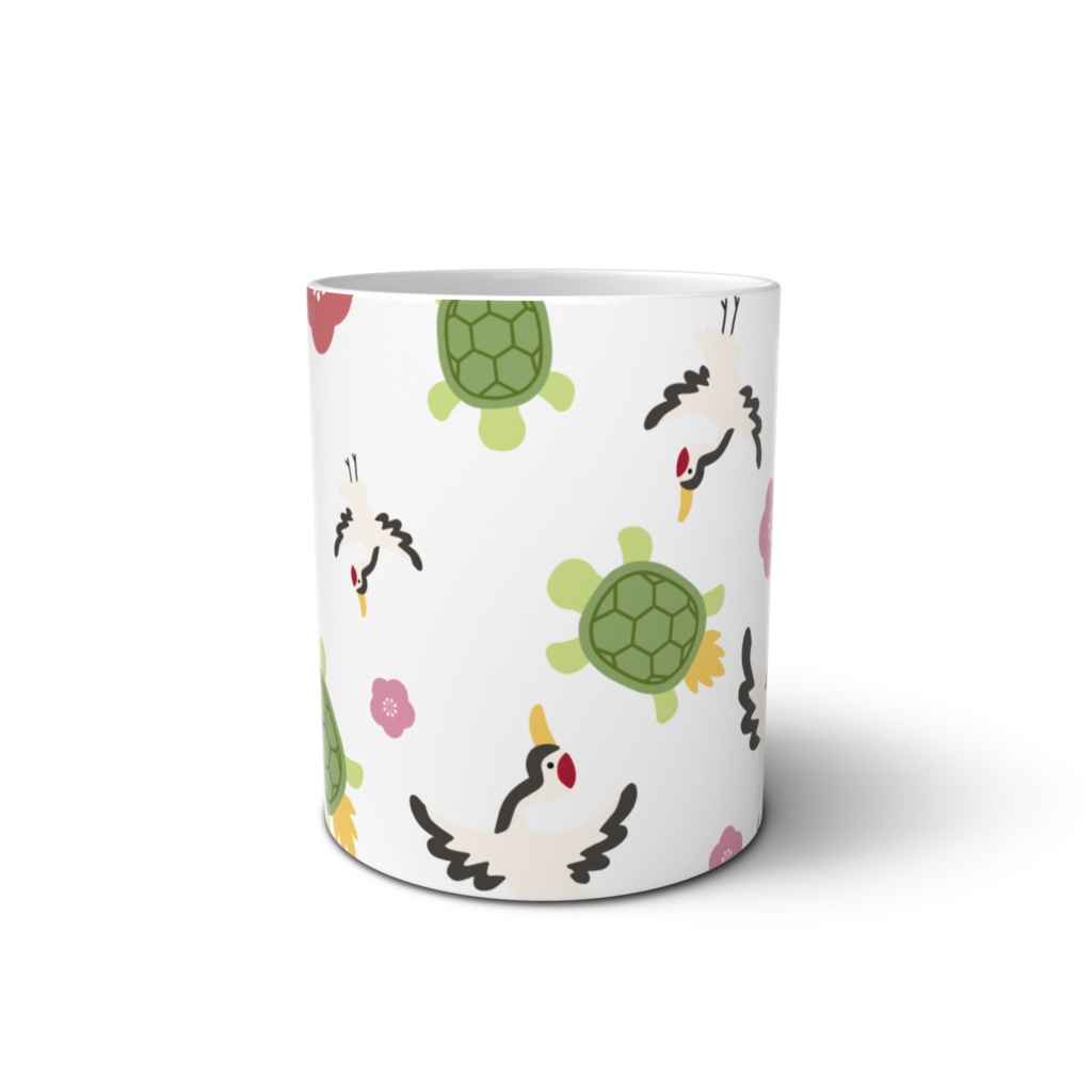 つるとかめのマグカップ