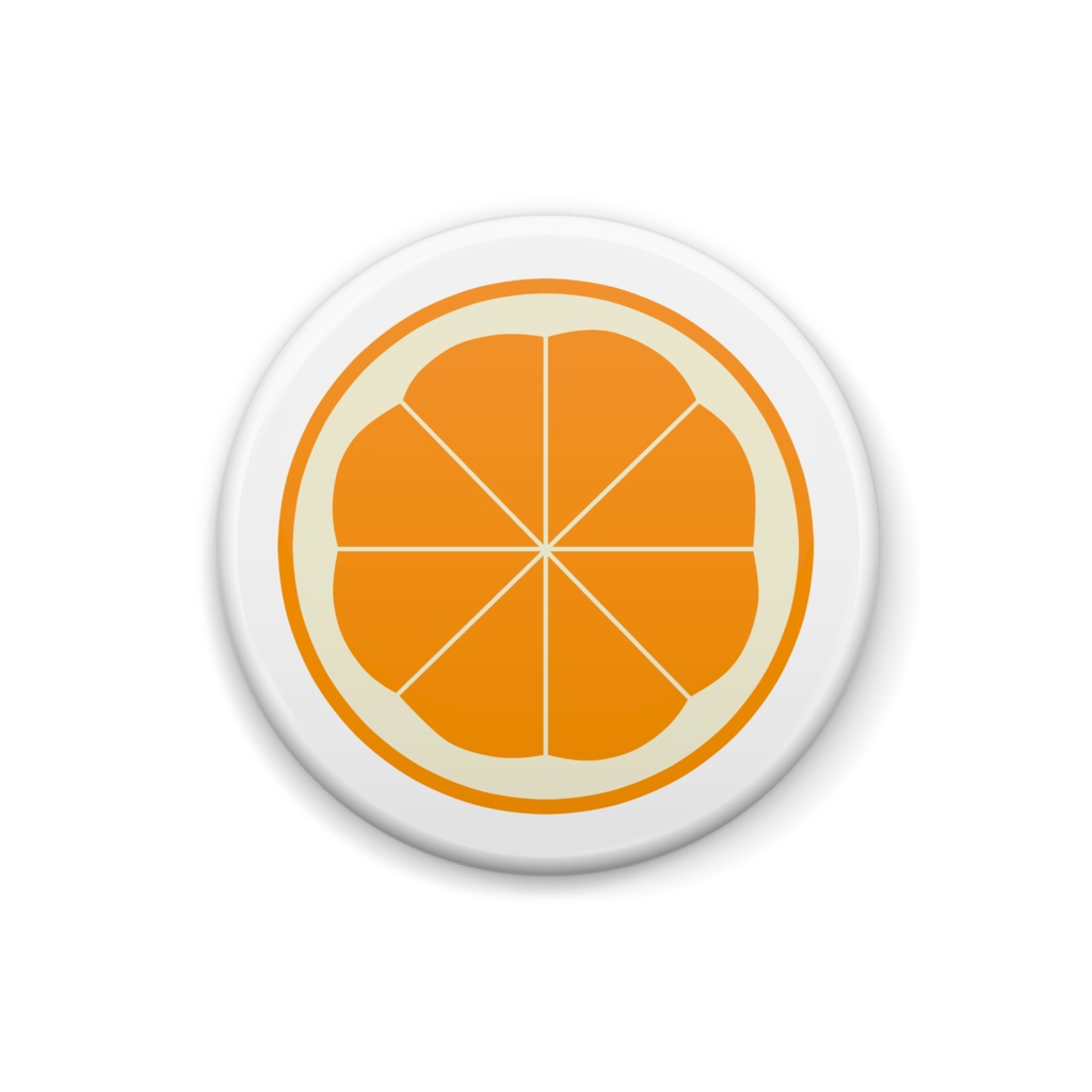 柑橘の缶バッジ