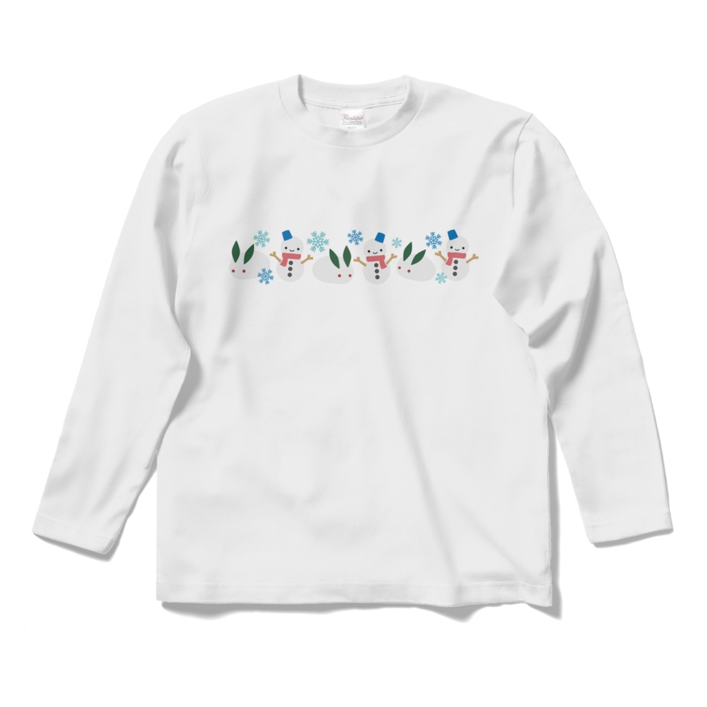 雪だるまのロングスリーブTシャツ
