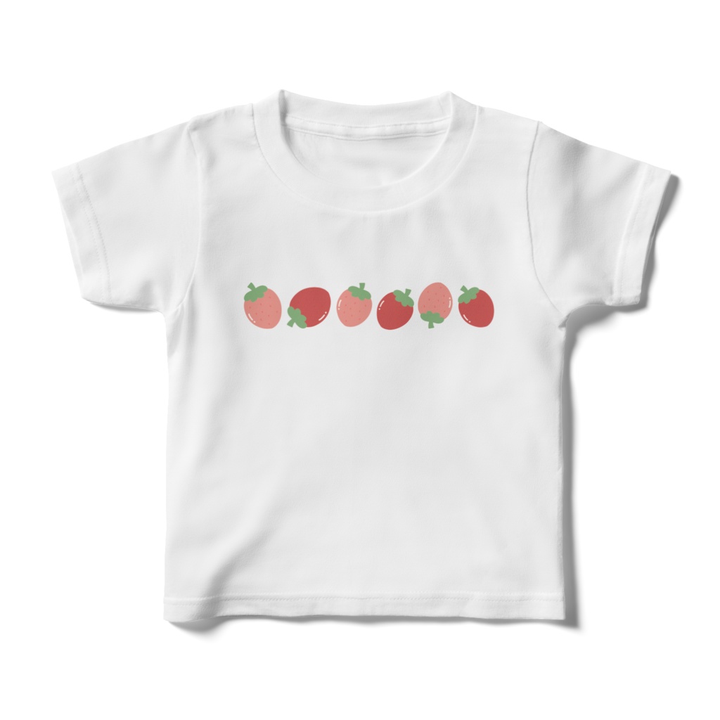 イチゴのキッズTシャツ