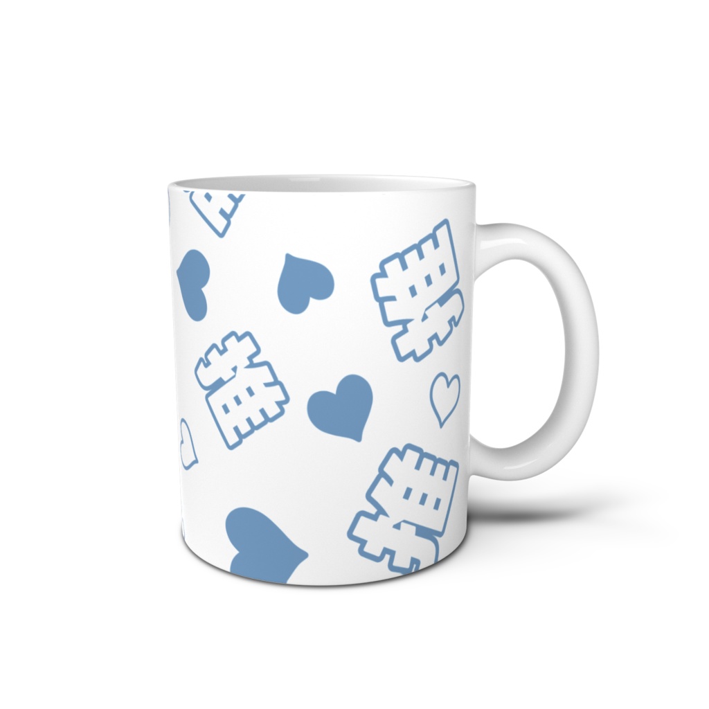 青色の推しのマグカップ