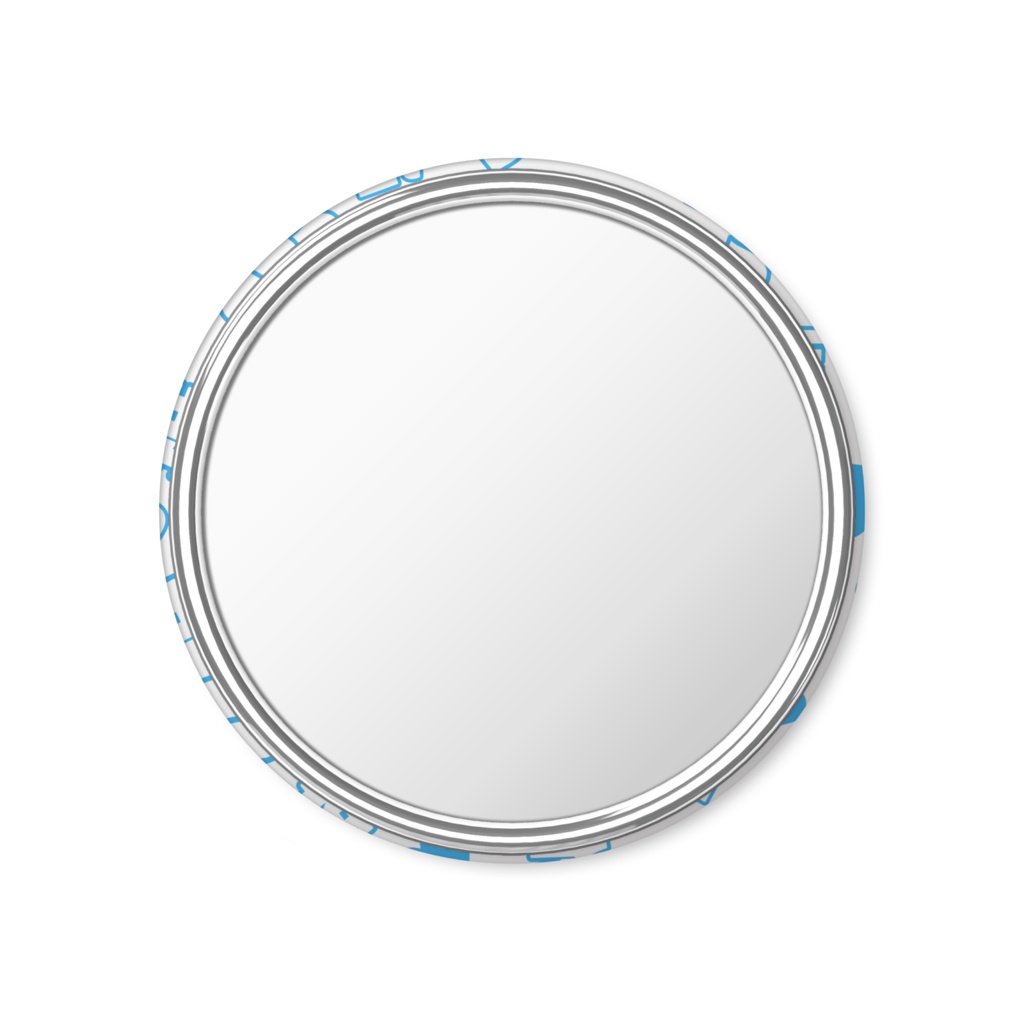 青色の推しの缶ミラー