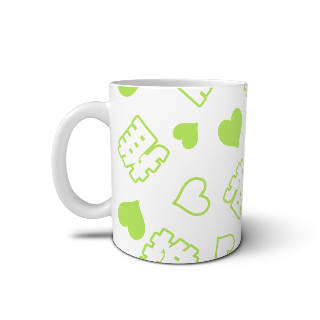 黄緑色の推しのマグカップ