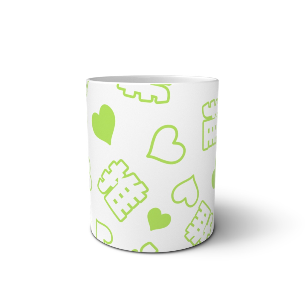 黄緑色の推しのマグカップ