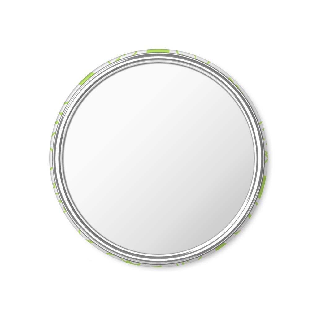 黄緑色の推しの缶ミラー