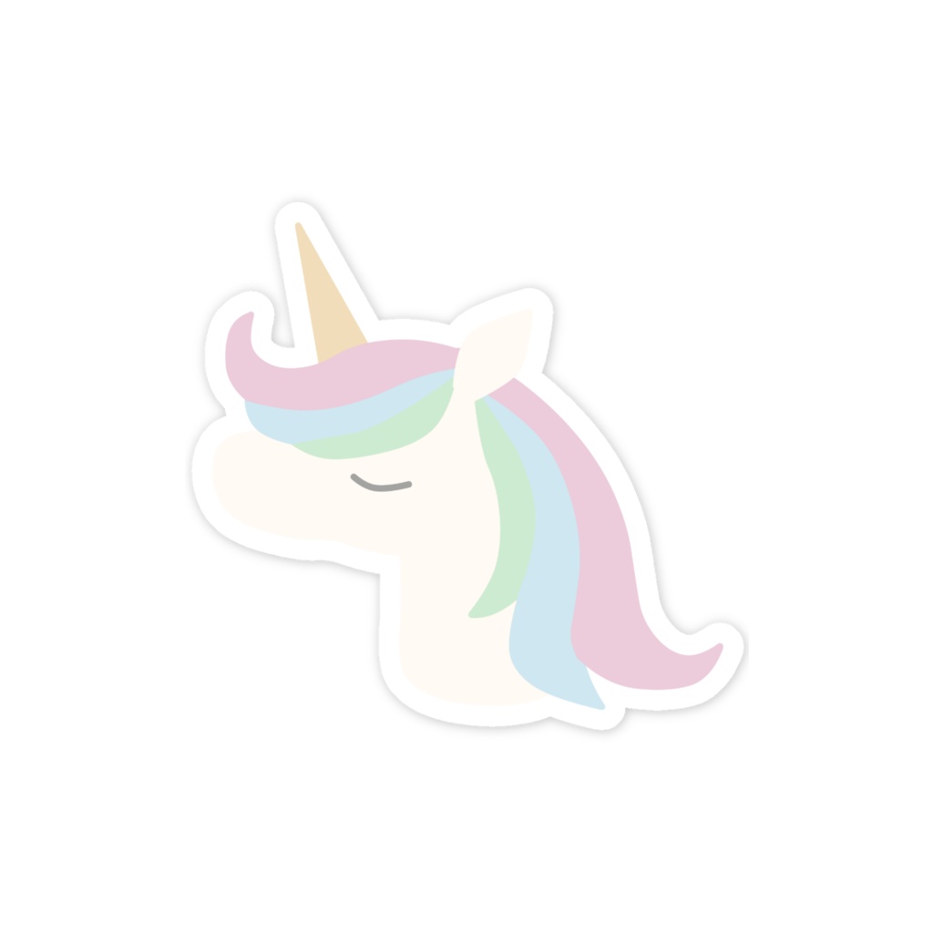 ユニコーンのスマホステッカー