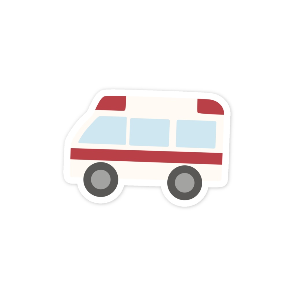 救急車のスマホステッカー