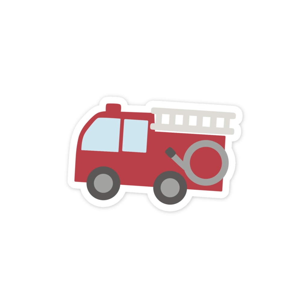 消防車のスマホステッカー